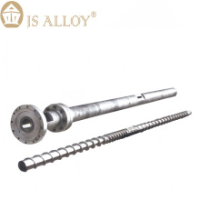Extruder screw and barrel for PE processing extruder